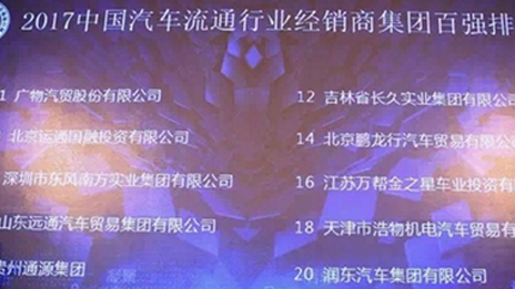 总集团转型升级先锋 鹏龙行经销商百强排名再度提升